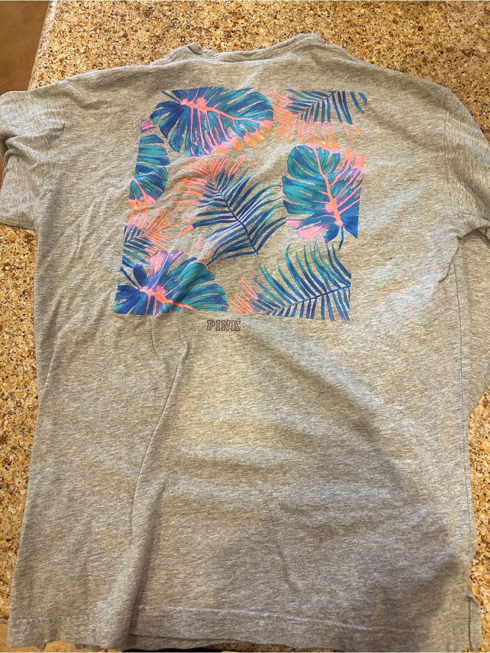 PINK Grey Long Sleeve Pocket Tee - Picture 3 of 3